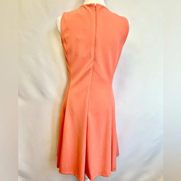 NWT DKNY Fit And Flare Peach Midi Sleeveless Dress Pockets Formal Casual Size 4 - Picture 10 of 15